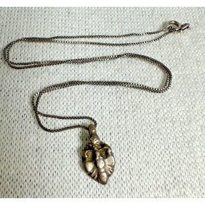 Sterling Silver Dragonfly Pendant Necklace - Vintage - 17"